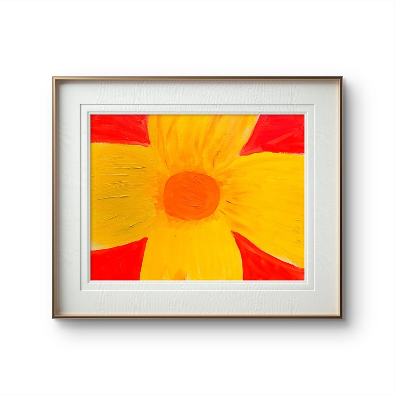 Yellow Forcythia Spring Floral Colorful Modern Art Acrylic Painting Canvas 11x14 gallery