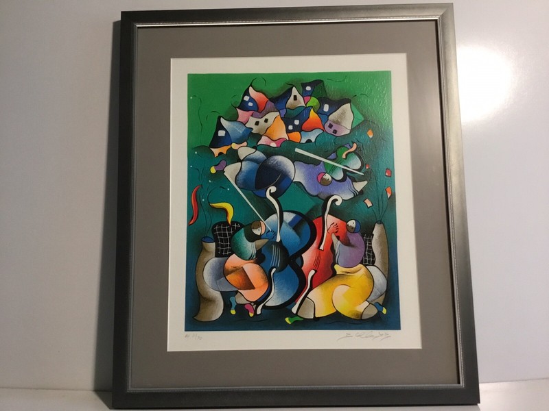 DAVID SCHLUSS SIGNED NUMBERED SERIGRAPH “MUSICAL HARMONY”