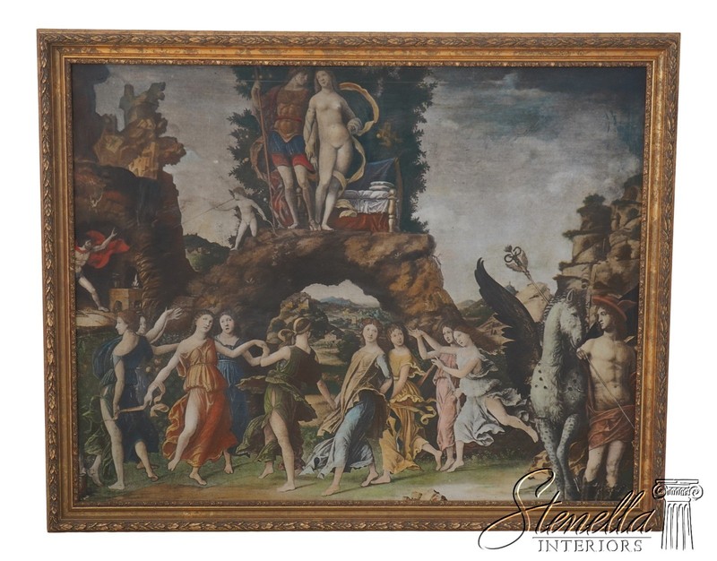F71179: Italian Renaissance Parnassus Oil Painting On Canvas