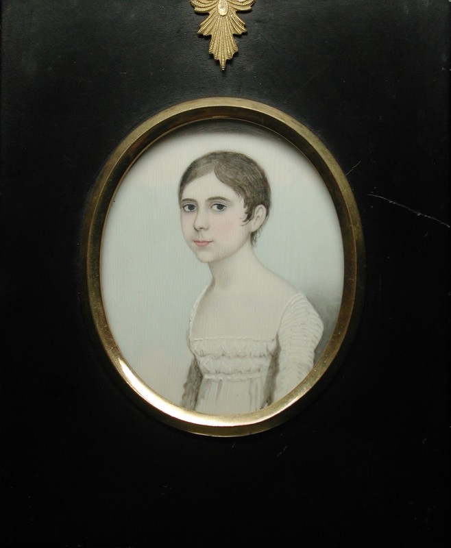 Portrait Miniature Of Katherine Peacock By Frederick Buck, Ca. 1820