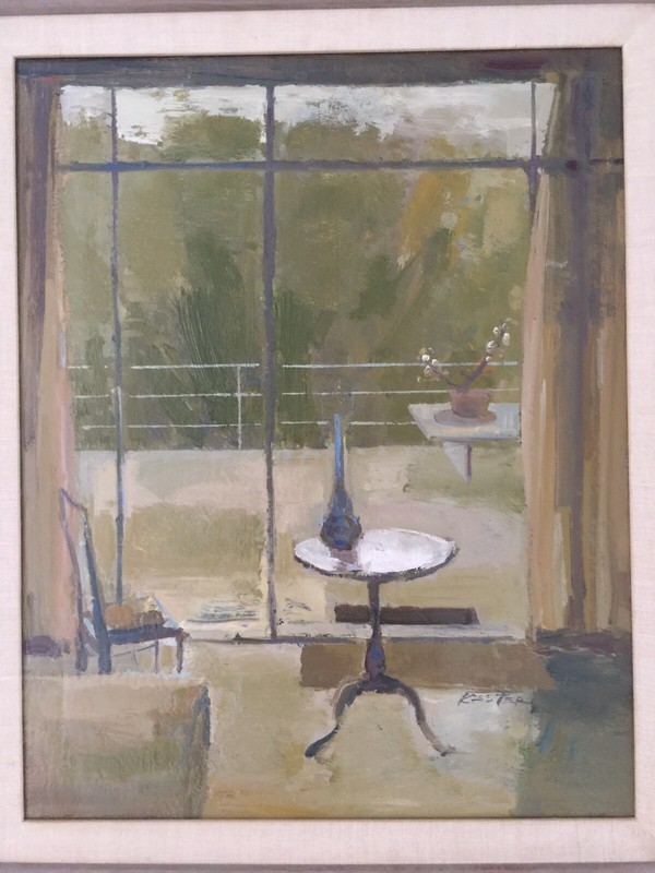 Lenard Kester Artist “The Terrace View” 1972 Oil Painting Signed Original Letter gallery