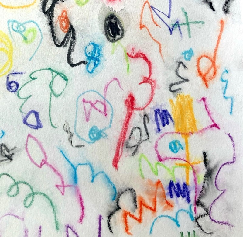 Original Colorful Abstract 9x12 Acrylic Painting on Paper, Holly Hammond gallery