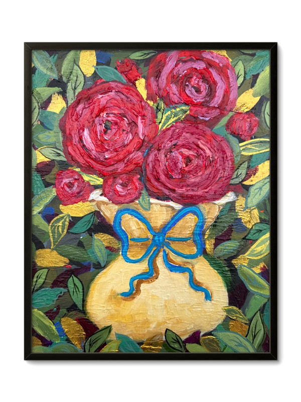 Original Roses Expressionism 11×14 Beautiful Flowers Handmade Signed Art CP 2