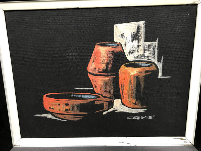 MCM Original Oil Painting Signed Danish Modern Cay Skot Skodt Denmark gallery