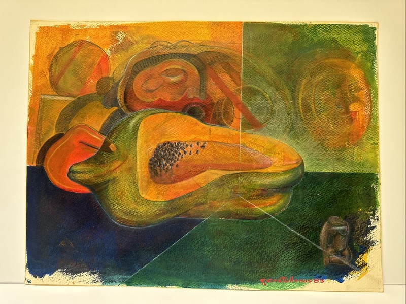 Vintage Abstract Painting Castellanos Mexican Surrealist Surrealism Modernism