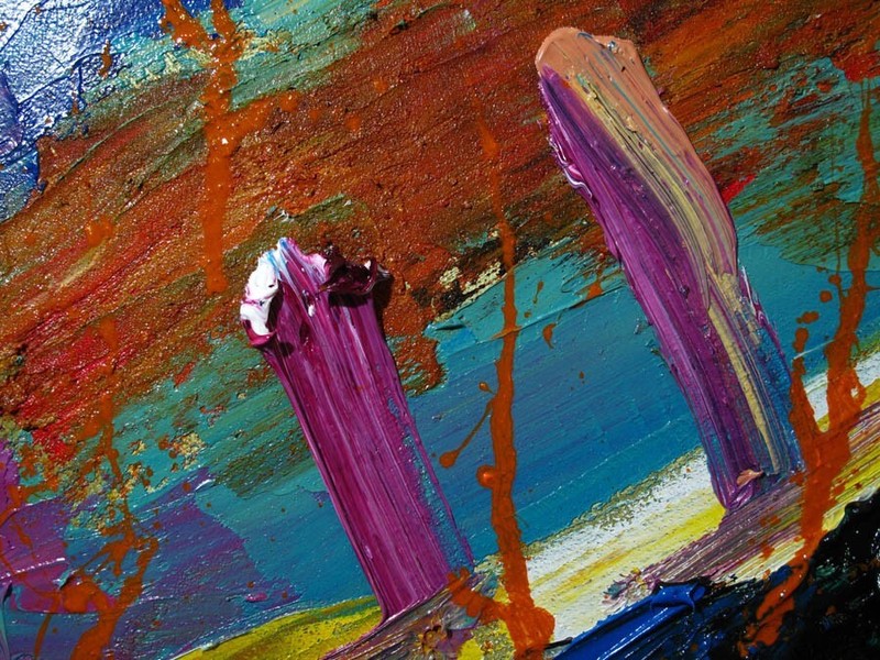 SIGNED ABSTRACT FLOWERS FLORAL█ORIGINAL█OIL█PAINTING█OUTSIDER█IMPRESSIONISM ART gallery