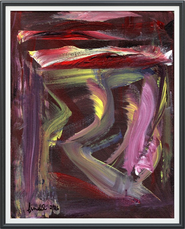 FINELLI ORIGINAL Acryllic Painting High Art Modern Collectible 11×14 COA G8F