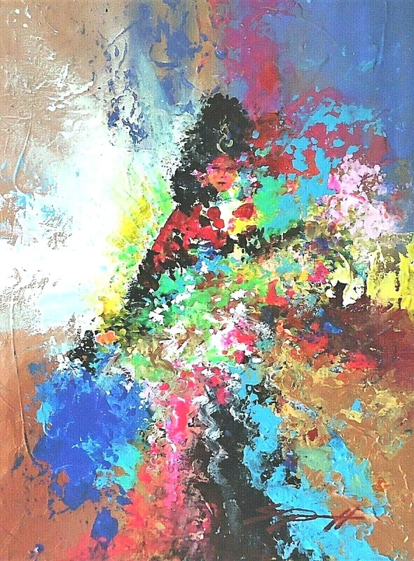 ORIGINAL FIGURATIVE PAINTING «Event» stretched canvas 16×12 Steven G. Graff
