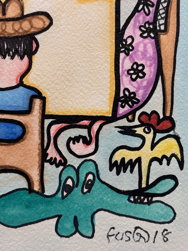 Original José Rodríguez Fuster "Habana" Painting, Rare Cuban Fine Art Decor Gift gallery