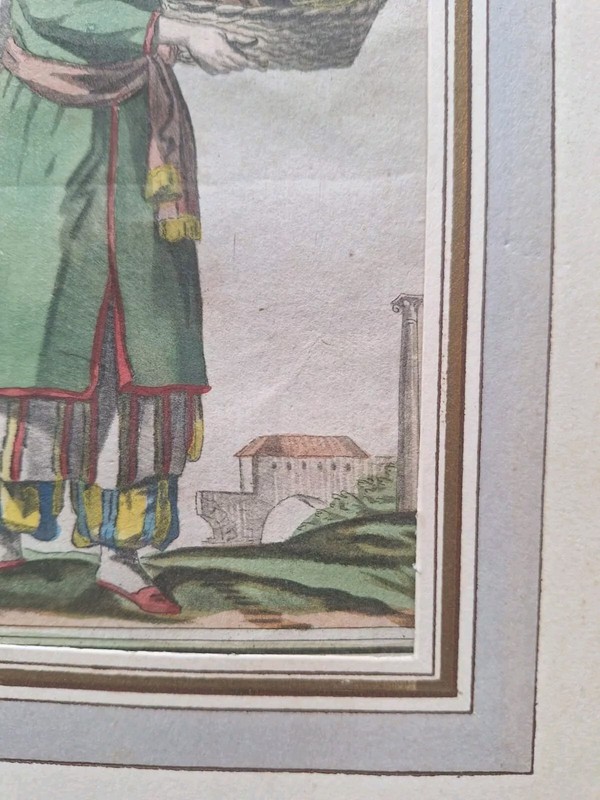 Antique Watercolor "Woman From Caria And Polish Merchant". Painting gallery