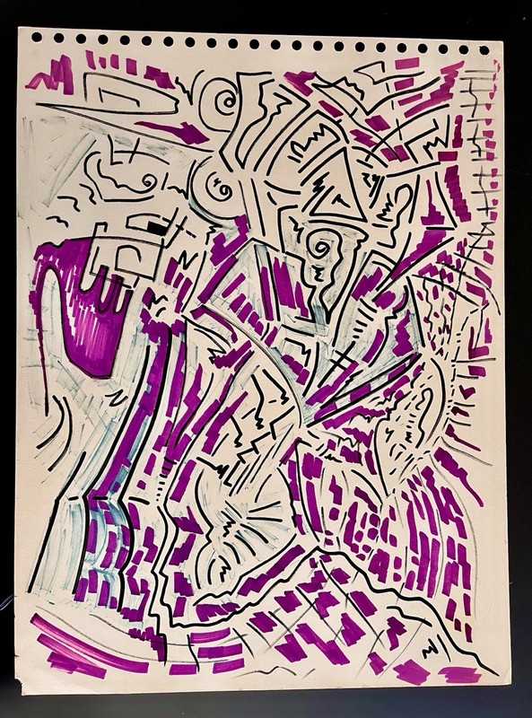 Graffiti Modern Abstract Art Painting Original Expressionist Cartoon Cubism