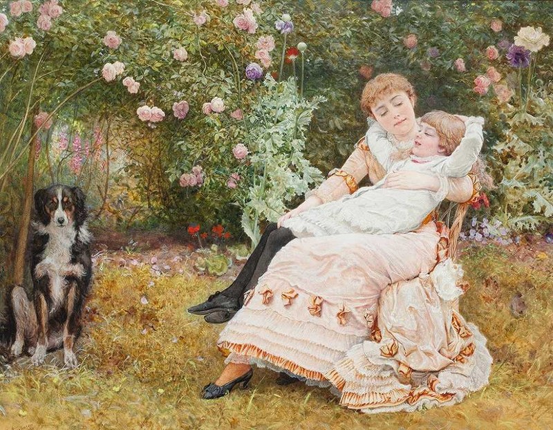stunning oil painting handpainted on canvas-HAPPY TIME