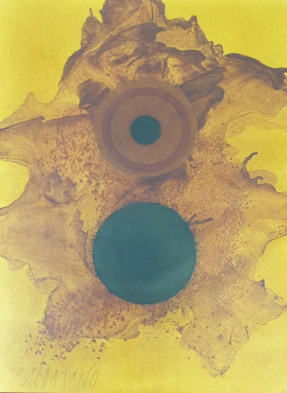 ABSTRACT COMPOSITION. MIXED TECHNIQUE ON PAPER. FELIX BALDASANO. XXTH CENTURY.