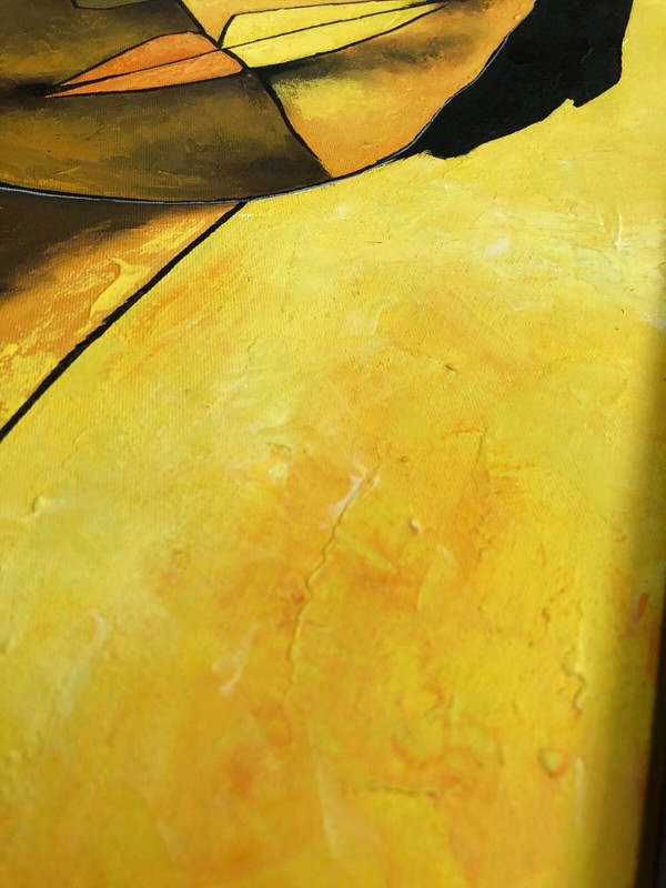 WALL ART DECOR HANDMADE CANVAS PAINTING OSWALDO GUAYASAMIN STYLE EXPRESSIONISM  gallery