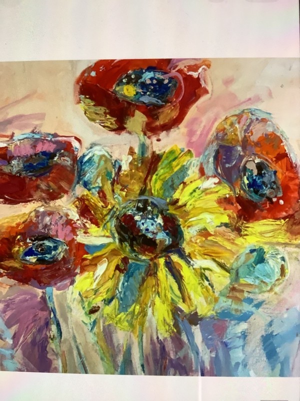 Original oil painting on canvas 24x24x1inch deep