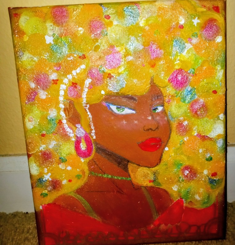 "Imani Batiste" Original Painting by JazzyBlue