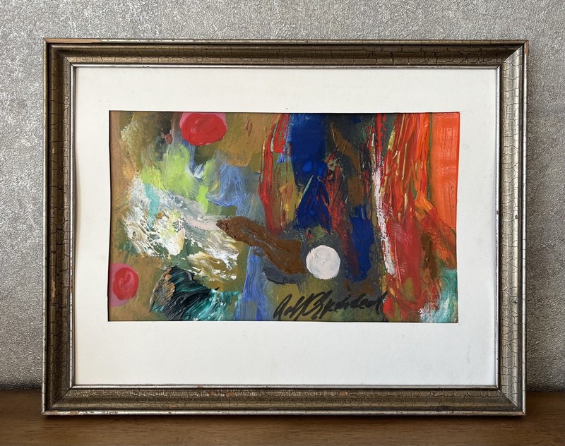 Danish Artist Rolf Gjedsted Abstract Composition Modern Art 38×29.5cm