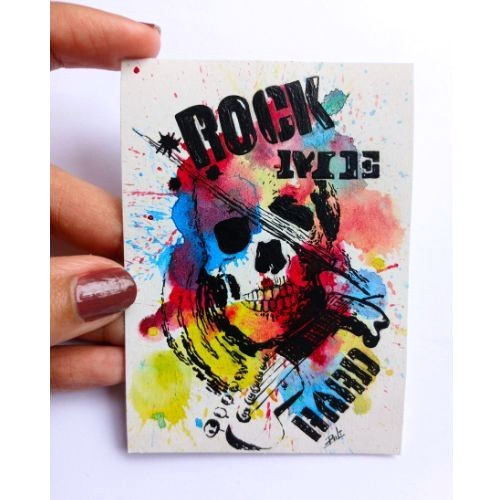 BAND ACEO Original Music Rock Pop Art Mini Kiss Card Acrylic Hand Painting NEW gallery