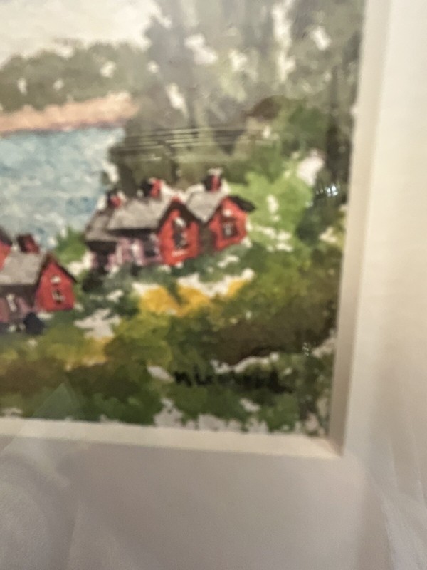 Cabin By The Lake, Original watercolor - Serene gallery
