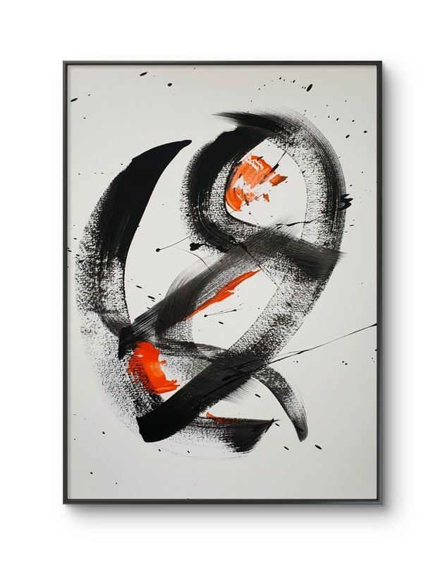 MINIMALIST INTERIOR FINE ART 16×23 ORIGINAL DRAWING GALLERY PAPER NEW ABSTRACT