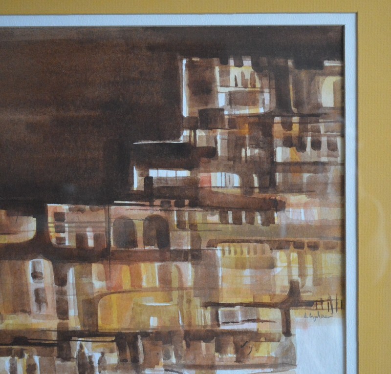 Dotti (Dorothy) Cyphers 1921-2019 - Watercolor Painting - The City - Dayton Ohio gallery