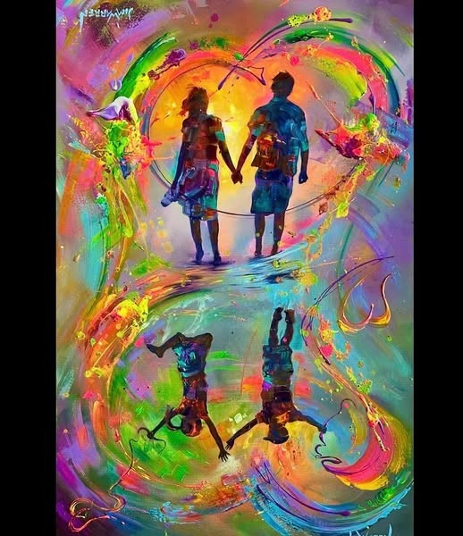 BRAND NEW** JIM WARREN – LE – «LIFE IS GOOD WHEN YOU ARE IN LOVE» CANVAS GICLE