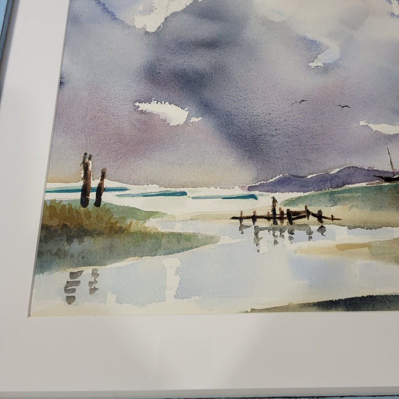 John Severson OG Watercolor Triptych Signed Art Painting Mid Century Beach RARE gallery