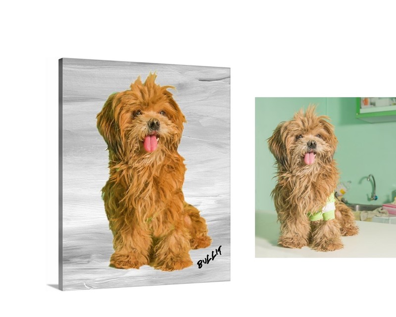 Personalize Your Pet Photo To a Portraits Oil Painting Personalized Style BKGRD gallery
