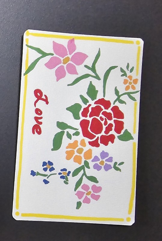 ACEO love Flower Postcard