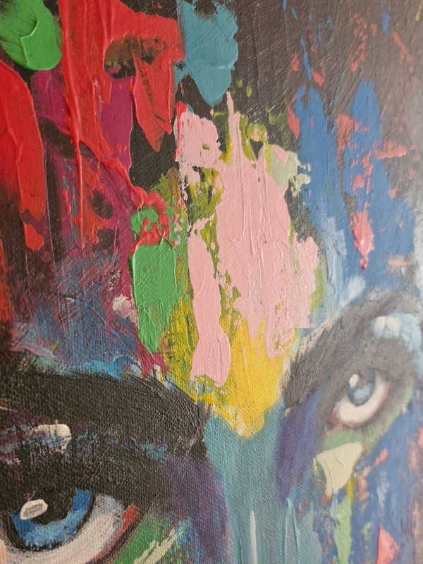 Original painting-hand painted acrylic unique with certificate Germany 50x70cm gallery