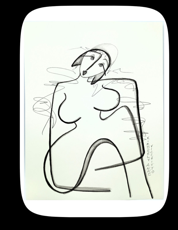 Original Signed Watercolor on Paper Art Perceptive VI013 Monochromatic 8.5″x11″