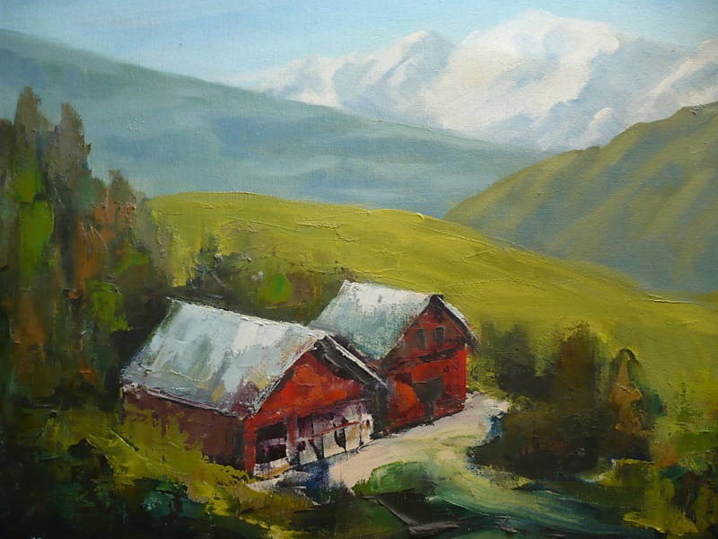 California Ranch, Impressionist loose brush work MELLOR
