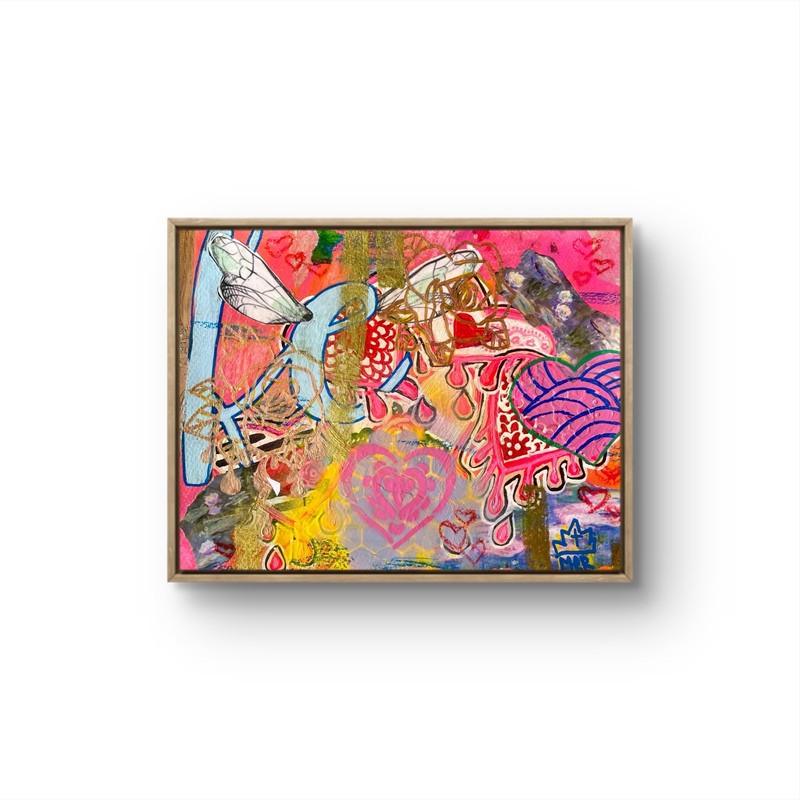 MER ORIGINAL POP ART ELEMENTAL LOVE LANGUAGE PAPER ART 11X15