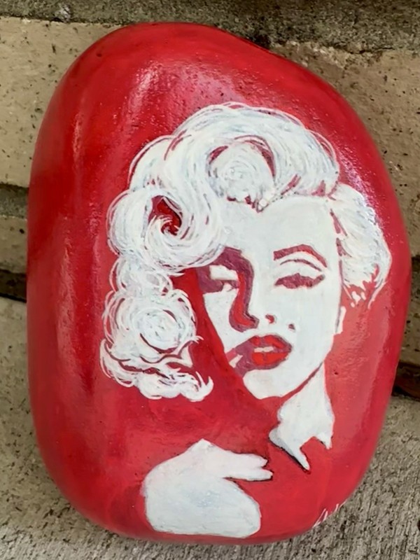 Hand Painted Rock “Marilyn Monroe" Collectible gallery