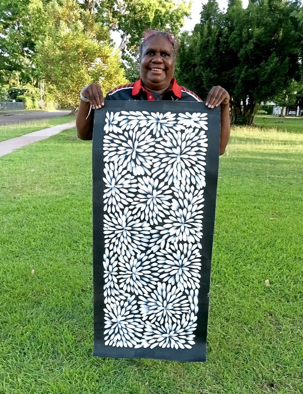 LOUISE NUMINA 120 x 50 cm Original Aboriginal Painting. gallery