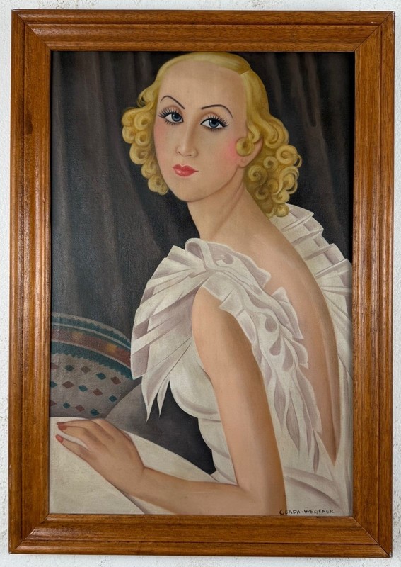 Gerda Wegener (Handmade) Oil On Canvas Painting signed and stamped