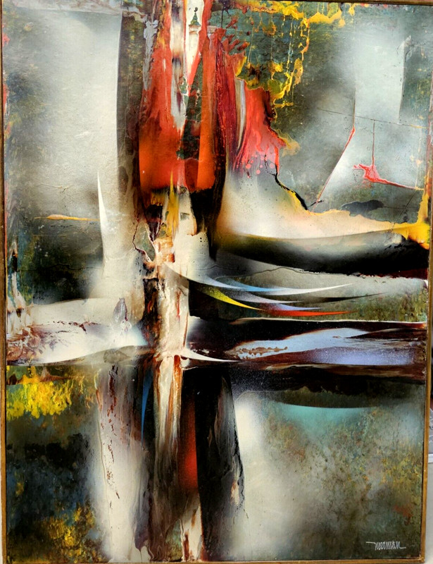 Leonardo Nierman «Alegro» Original Oil on Panel Hand Signed.