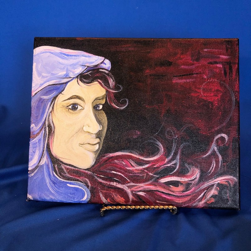 Oil/canvas 8″x10″ impressionist painting, Hannah Bare 2008 on canvas stretcher
