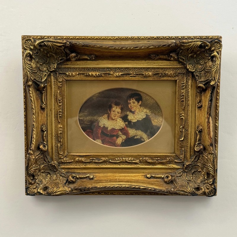 Timeless Portrait Print «Gilded Frame» Classic Small Art
