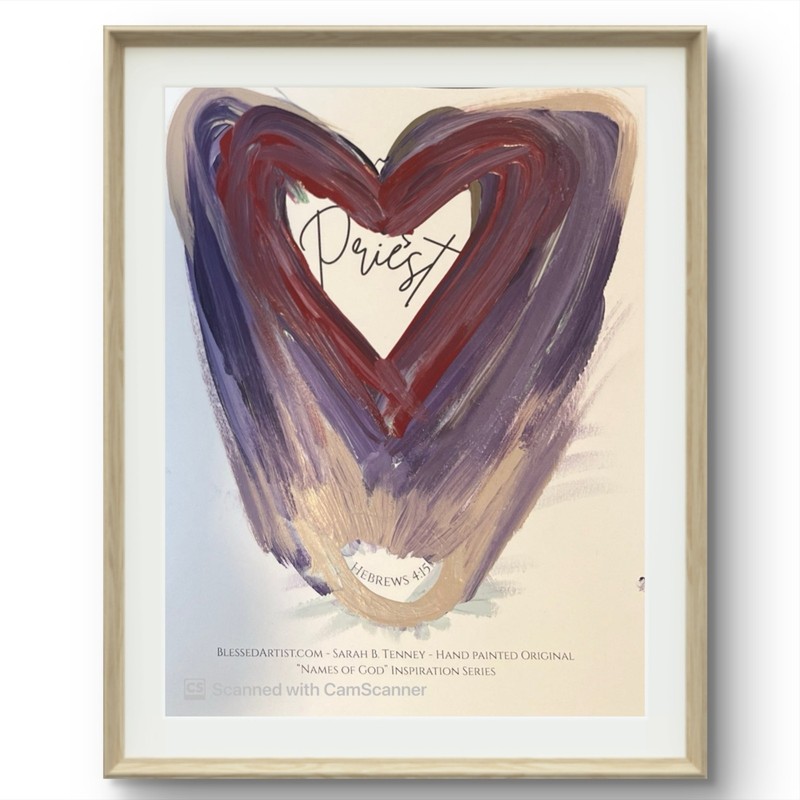 BLESSED#1117 PRIEST Names of God Series 8x10 Original Paper Chirstian Abstract gallery