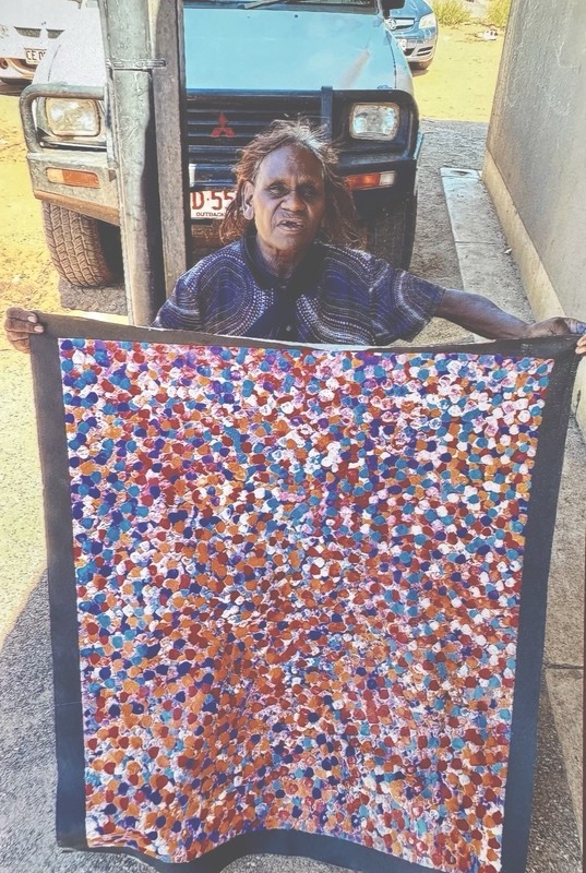 Bessie Pitjara. Highly Collectable Aboriginal Art. Incl COA, and photo's gallery