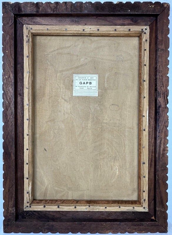 Pablo Picasso (Handmade) Painting on canvas Signed, Stamped & Framed, Vtg art gallery