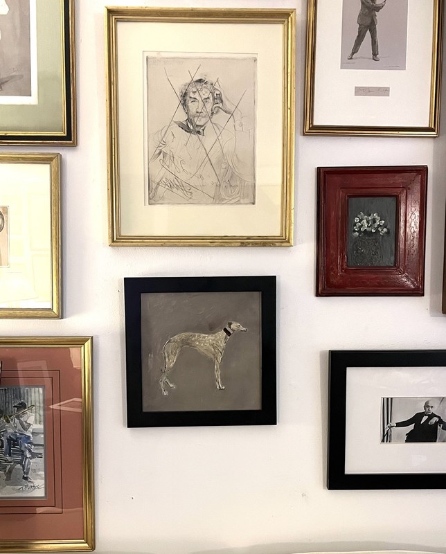 Greyhound Oil Study on Board gallery