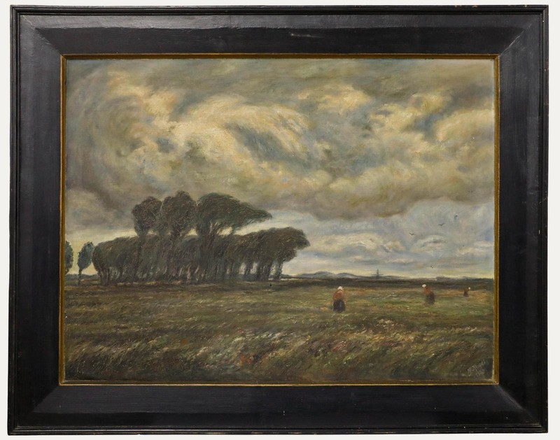 H. Kugel – Dutch School 1923 Oil, Windswept Landscape