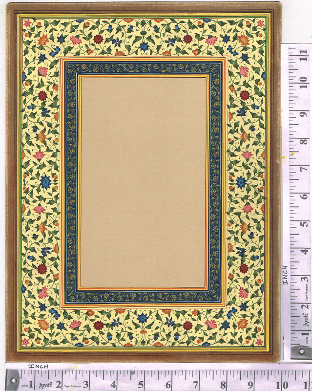 Handmade Intricate Mughal Floral Border For Painting Mughal Style Art 10x13" gallery