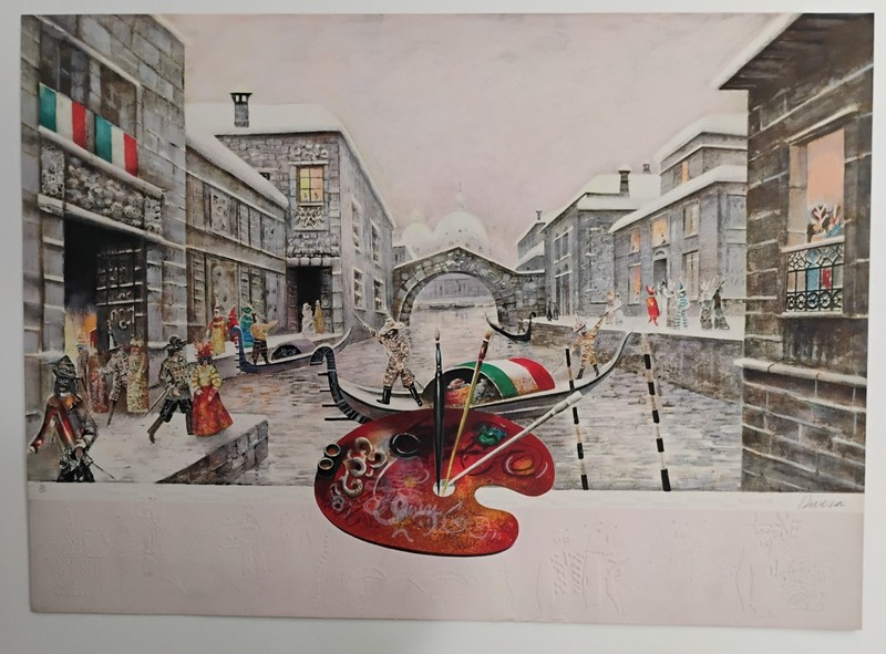 Antonio Rivera Large Signed And Numbered By Artist Vintage Listed Artist