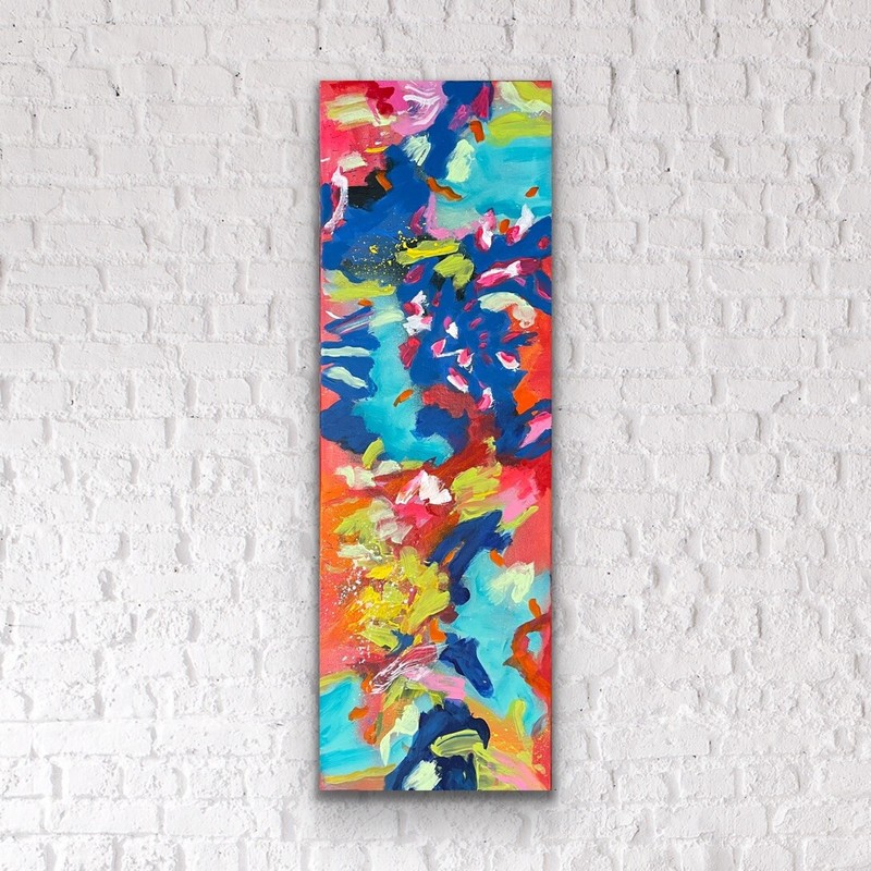 Archer’s Love For The Land ~ Original Colorful Abstract Modern Artwork. 10×30