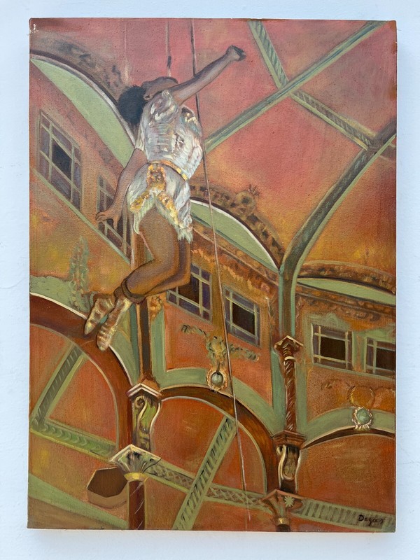 EDGAR DEGAS PAINTING OIL ON CANVAS SIGNED AND STAMPED AMAZING ART – (50 X 70 CM)