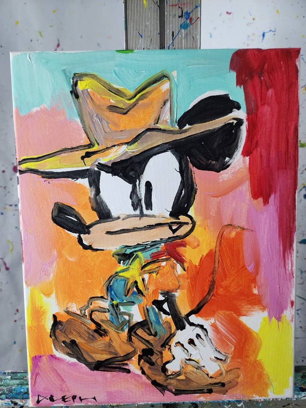 Aleph Original Mickey Mouse 14x11 Abstract Pop Art Wall Art Painting Canvas gallery