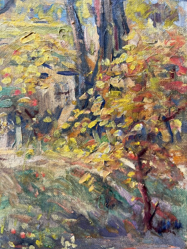 1932 Impressionist Autumn New Hope Canal Clarence W. Snyder 1873-1948, listed PA gallery